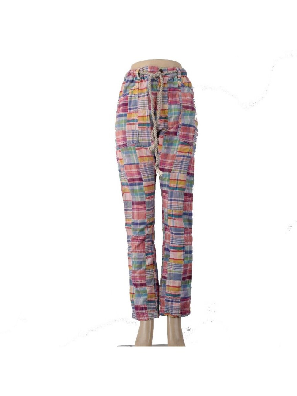 Dr Collectors Mollywood Pant Sz S x 32 Pink Multi Colored Pockets 100% Cotton